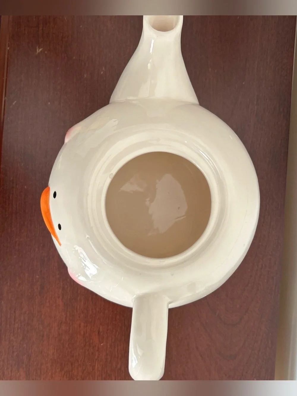 Festive Red Snowman Teapot - Holiday Home Decor